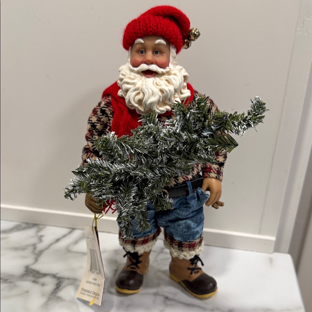 Clothtique Possible Dreams Santa figurine 2000 Santa’s Tree Farm